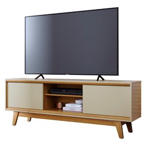 Rack Bancada De Tv 70 Pol 164cm Gaia Z10 Cumaru/opala - Mpozenato
