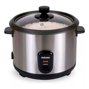 Panela De Arroz Eletrica Midi Itatiaia 1,5L 500W Inox Com Preto