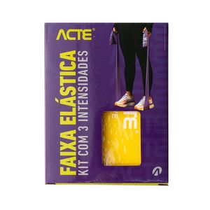Kit Faixas Em Latex Band 3 Intensidades Acte Sports T13 Azul, Amarelo E Vermelho - T13