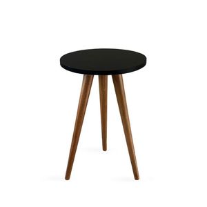 Mesa Lateral De Canto Tripé 50x35cm Preto