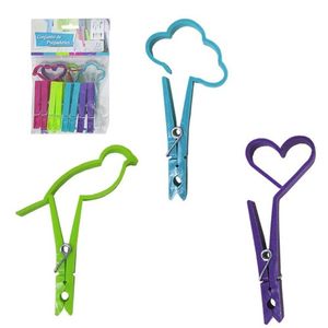 Prendedor De Roupa De Plastico Colors Com 12 Pecas
