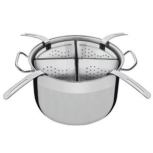 Cozi-pasta Tramontina Professional 4 Recipientes Inox - 5 Peças Inox