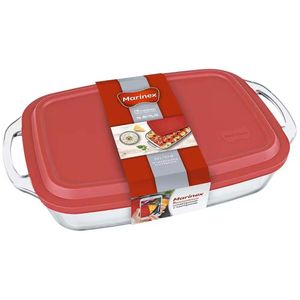 Assadeira Retangular Seletta Com Tampa 3,5l Marinex Transparente