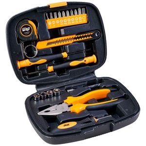 Kit De Ferramentas Wap Mkf21 Com Maleta 21 Peças Preto Com Amarelo