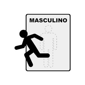 Placa Toilette Masculino