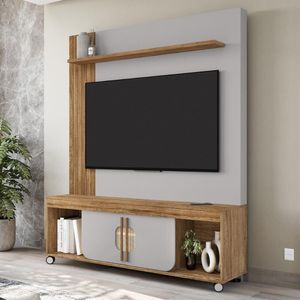 Home Estante Rack Maragogi Para Tv Até 65 Polegadas Cinamomo/Off White