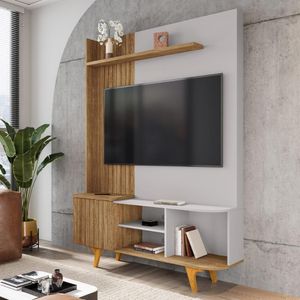 Home Estante Rack Corumbau Para Tv Até 55 Polegadas Cinamomo/Off White