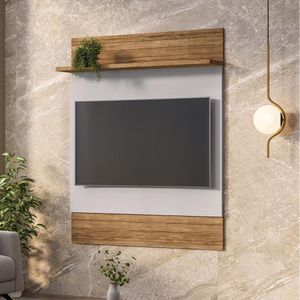 Painel Suspenso Guaratuba Sala Tv Até 48 Polegadas Cinamomo/Off White