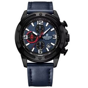 Relógio De Quartzo Masculino Multifuncional Com Cronógrafo à Prova D'água 3atm Azul