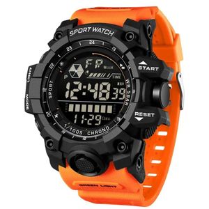 Relógio Eletrônico Masculino De Moda De Luxo Multifuncional 6229 Sanda Laranja