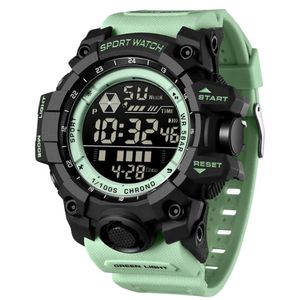 Relógio Eletrônico Masculino De Moda De Luxo Multifuncional 6229 Sanda Verde Claro