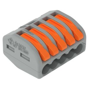 Conector Wago Compacto Derivação 5 Fios Com Alavanca P/ Cabo 2,5mm