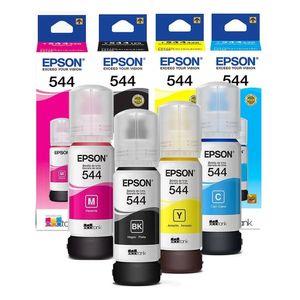 Kit 4 Tintas Epson Original 544 T544 Para Impressora L-3110 L-3150 L-3250 - Refill