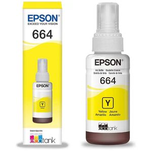 Refil Garrafa De Tinta Amarelo T664 664 Original Epson L220 L1300 L395 L396 L355