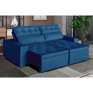Sofá áustria 4 Lugares 2,00mt -de Casa Décor E Estofados Azul