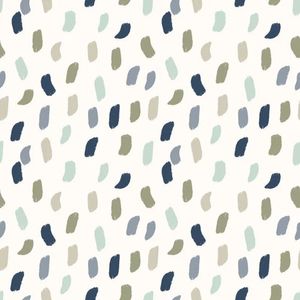 Papel De Parede Revoada Mini Pinceladas Azul, Menta E Cinza 4415