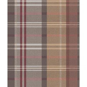 Papel De Parede Botany House Xadrez Roxo 15568
