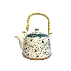 Chaleira Bule De Porcelana Oriental Para Chá Verde Escuro