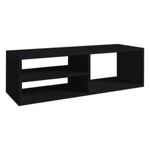 Bancada De Estudo Suspensa Preto Em Mdf [f031]