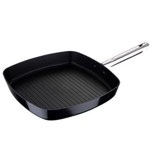 Grill Bergner Pixel Pro Em Alumínio Prensado - 28 Cm Preto