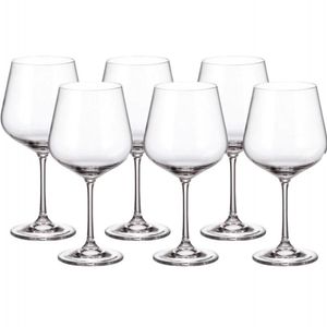 Conjunto De Taças Para Vinho Burgundy Bohemia Strix 600ml - 6 Peças Transparente