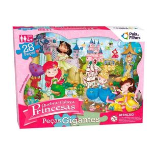 Puzzle Princesas - 28 Peças Gigantes - Pais E Filhos Unica Puzzle Princesas - 28 Peças Gigantes - Pais E Filhos