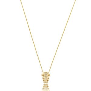 Colar Mae E Filha Com Zirconias Banhado Em Ouro 18k