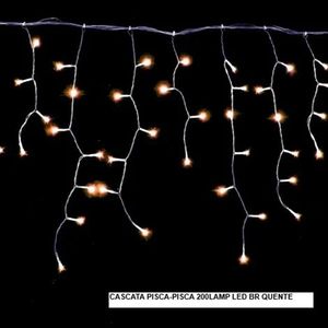 Cascata Pisca Pisca Led 220v 200l 8f 3,8m Brq