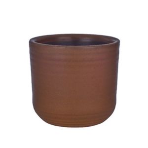 Vaso Decorativo Em Cerâmica 8x8x7cm Cor Marrom