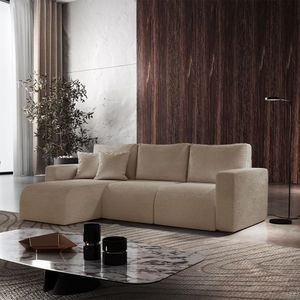 Sofá Living 70cm + 70cm Com Chaise Esquerdo Meu Sofá Online A226 Linho Bege