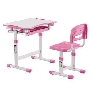 Mesa E Cadeira Infantil Estudos E Desenho Regulável B207-pink Rosa