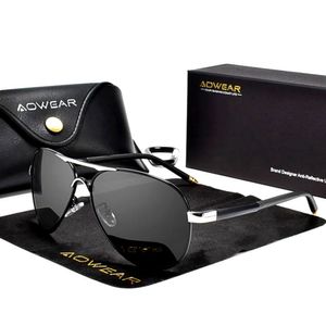 Óculos De Sol Polarizados Espelho Aviador Estilo Piloto Com Proteção Uv400 Preto