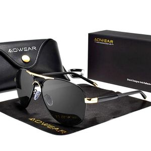 Óculos De Sol Polarizados Espelho Aviador Estilo Piloto Com Proteção Uv400 Dourado