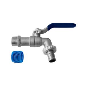 Torneira De Esfera Para Tanque Jardim Com Alavanca Blukit Niquelada
