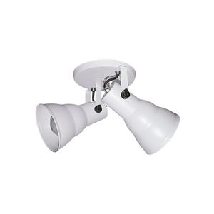 Spot Direcionável Taschibra Hol Circular Para 2 Lâmpadas E27 Bivolt Branco 03010026-01