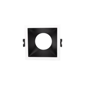 Spot De Embutir Recuado Taschibra Piazza Mr16 Gu10 Quadrado Bivolt Branco/preto 15090377