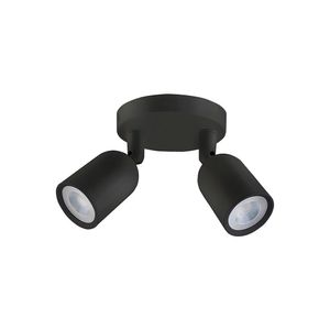 Spot Direcionável De Sobrepor Taschibra Direct Circular Led Mr16 8w Bivolt Preto 3000k Luz Amarela 15090211