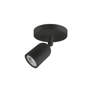Spot Direcionável De Sobrepor Taschibra Direct Circular Led Mr16 4w Bivolt Preto 3000k Luz Amarela 15090207