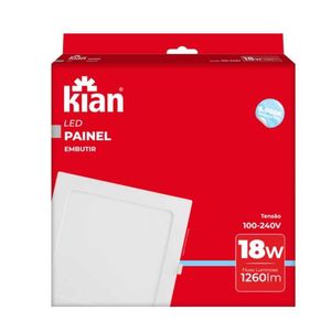 Painel Led Embutir Bkl Quadrado 18w 1260lm - 6000k - Kian