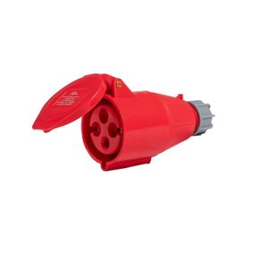 Acoplamento Móvel Industrial 3p+t 32a 6h 380v Vermelho