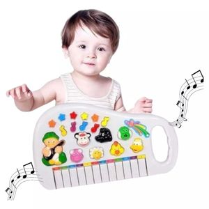 Teclado Piano Musical Com Luz Fazendinha Infantil Baby Iaiao Criança Aprendizado