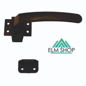 Kit Braço Janela Maxim-ar 20cm + Fecho Alavanca Marrom
