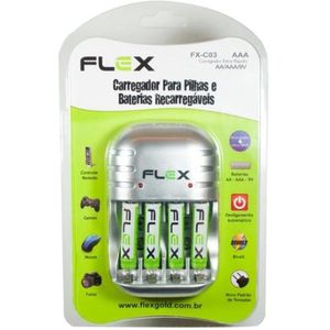 Carregador De Pilhas Aa/aaa/9v Fxc03aaa Bivolt Flex