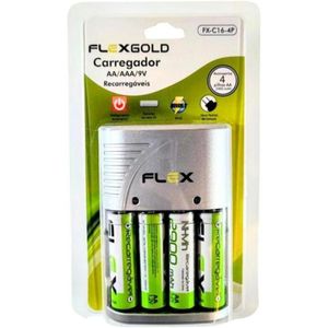 Carregador De Pilhas Aa/aaa/9v Fxc164p Bivolt Flex