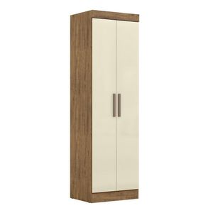 Guarda-roupa De Solteiro Mdf, 2 Portas, Maxel Paris Ipe/offwhite