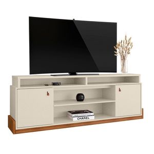 Rack Para Tv Até 75 Mobler Montana Perola/cinamomo
