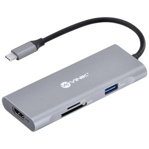 Hub Usb Tipo C / Type C 7 Em 1 Com 3 Usb 3.0 + Leitor...