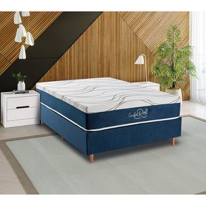 Colchão Comfort Roll De Molas Casal 138x188 Kappesberg Azul