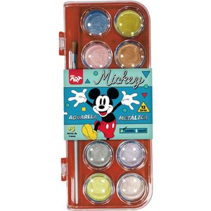 Estojo Aquarela Metálica Mickey C/ 12 Cores - Dac