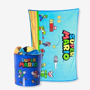 Kit Manta Com Balde Super Mario
